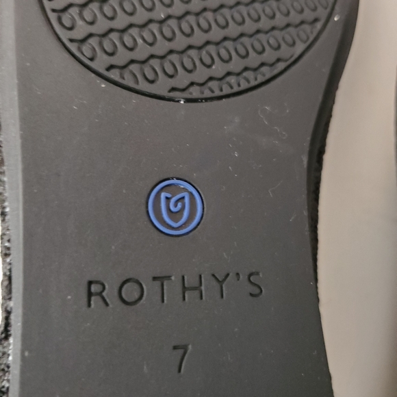 Rothy’s Honeycomb Flats Black  Sz 7 Retired In Excellent Condition - Picture 9 of 9